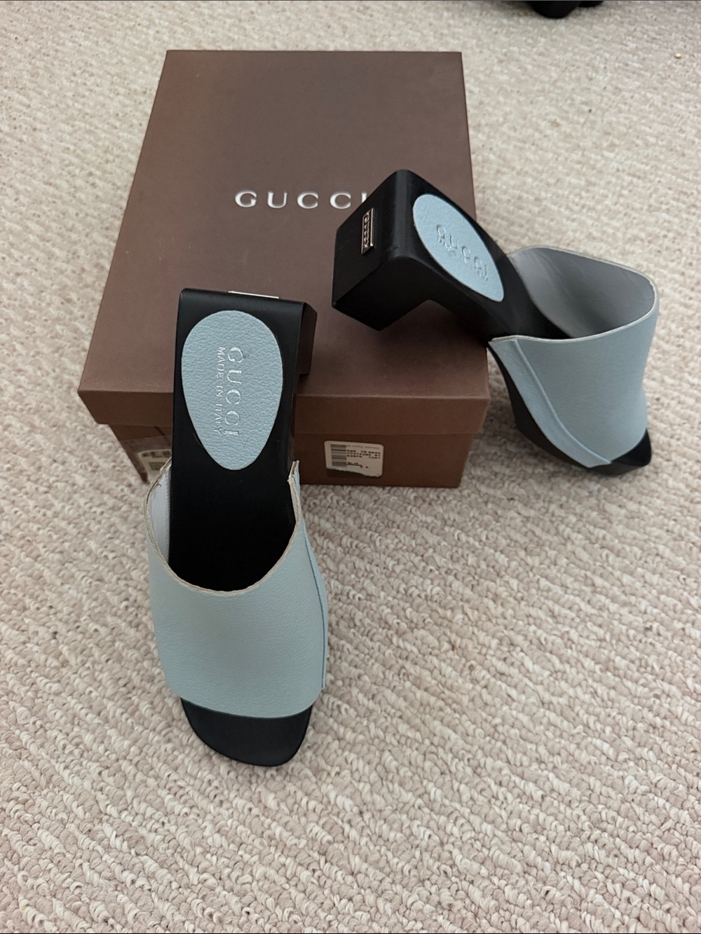 Gucci Light Blue Slides